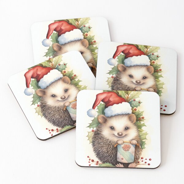 Item preview, Holly Hedgehog Holiday designed and sold by cute-animals99.