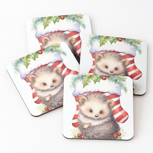 Item preview, Holly Hedgehog Christmas Cheer designed and sold by cute-animals99.