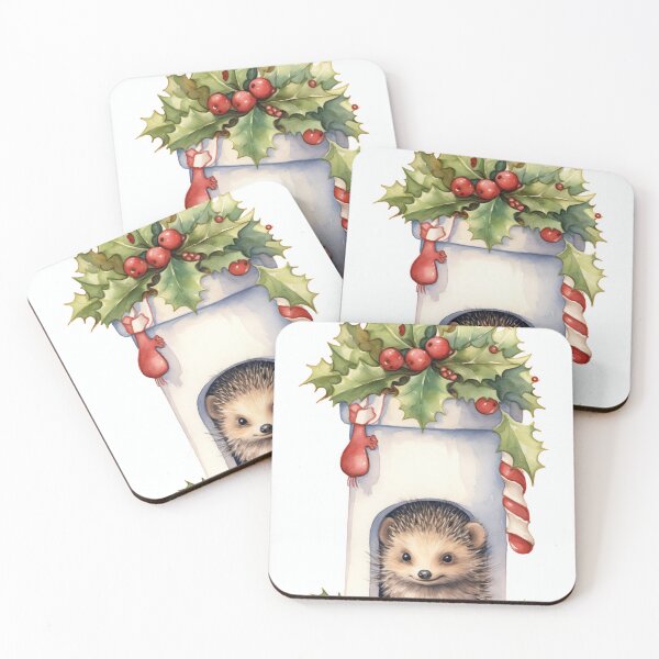 Item preview, Holly Hedgehog Christmas designed and sold by cute-animals99.