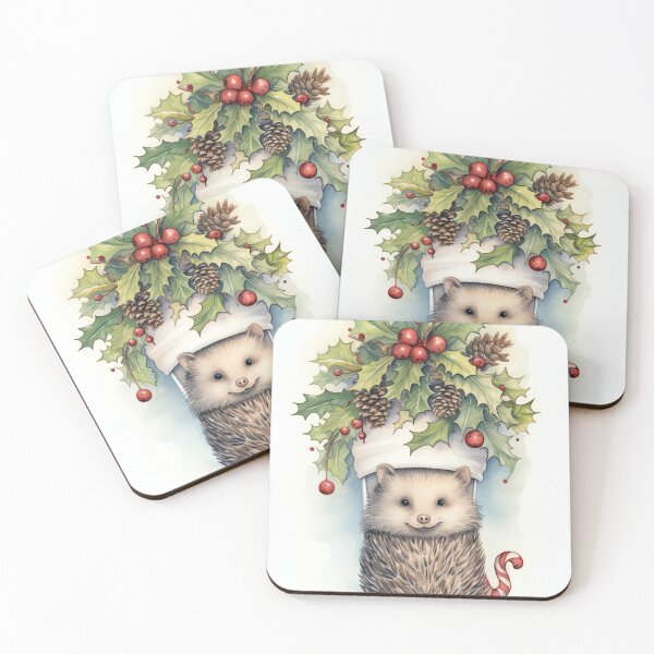 Item preview, Holly Hedgehog Christmas designed and sold by cute-animals99.