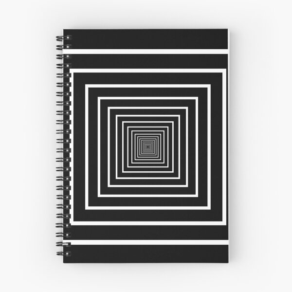 Artikelvorschau, [W.THI] Große Welle eines abstrakten Baums 2 – Schwarz-weißes Illusionsmuster aus Geometrien (Linien und Formen) wie Pyramide oder Loch in minimalem quadratischem Rahmen entworfen und verkauft von Warit THI.