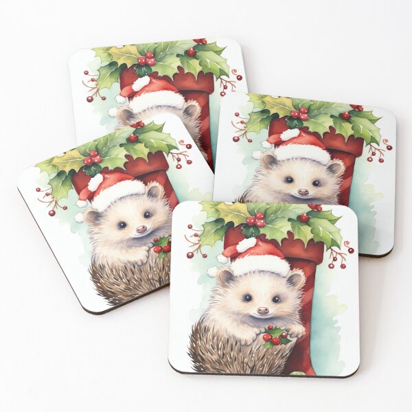 Item preview, Holly Hedgehog Holiday designed and sold by cute-animals99.