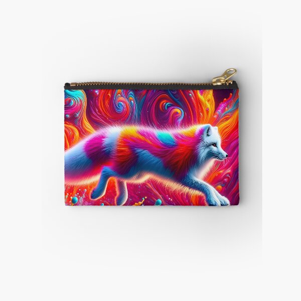 Item preview, Psychedelic Arctic Fox Leap - Vivid Tundra Art designed and sold by Matt's Artificial Nature.