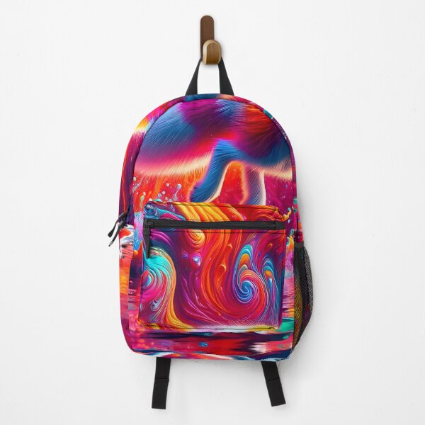 Item preview, Psychedelic Arctic Fox Leap - Vivid Tundra Art designed and sold by Matt's Artificial Nature.