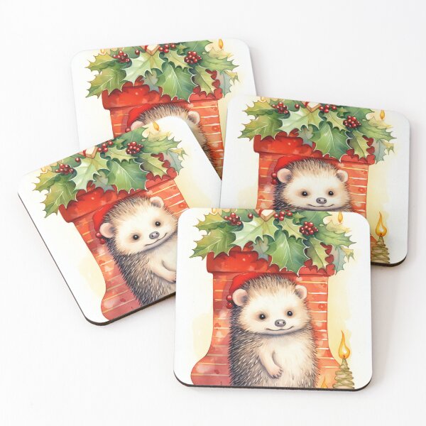 Item preview, Holly Hedgehog Holiday designed and sold by cute-animals99.