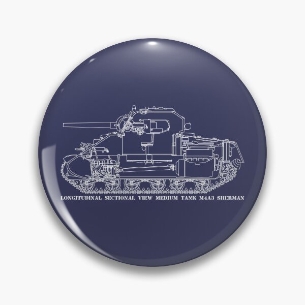 Item preview, M4 A3 Sherman Tank Cross Section Blueprint Diagram designed and sold by MilitaryMart.