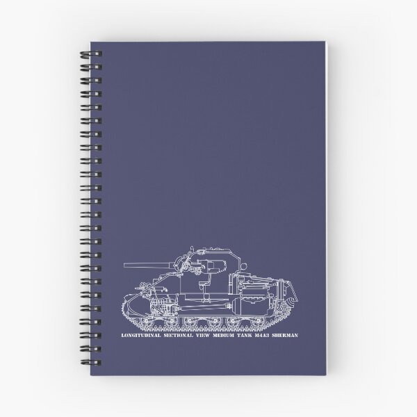 Item preview, M4 A3 Sherman Tank Cross Section Blueprint Diagram designed and sold by MilitaryMart.