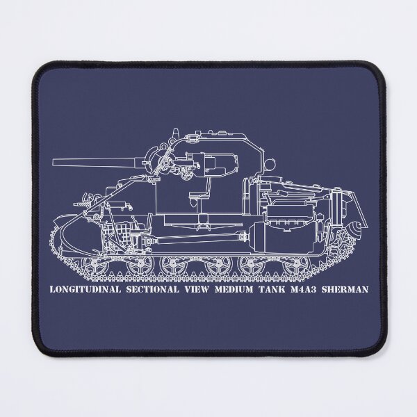 Item preview, M4 A3 Sherman Tank Cross Section Blueprint Diagram designed and sold by MilitaryMart.