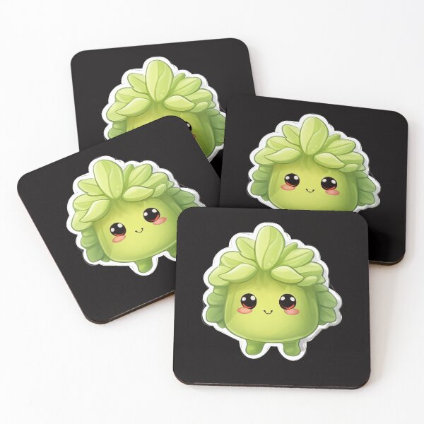 Item preview, Happy Vegetable,  Fluffy Veggie Green Food Creature, Cartoon style designed and sold by Cute-Forever.