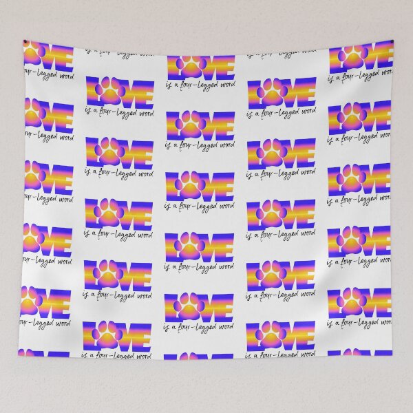 Item preview, Love is a Four-Legged Word Ocean Sunset Ombre designed and sold by HeidiMyersArt.