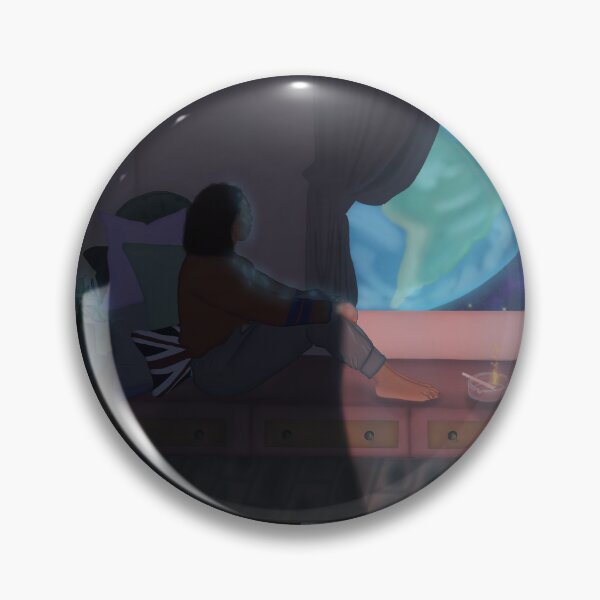 Item preview, Woman relaxing, looking at planet earth and watching the universe pass-by. designed and sold by RedKite-.