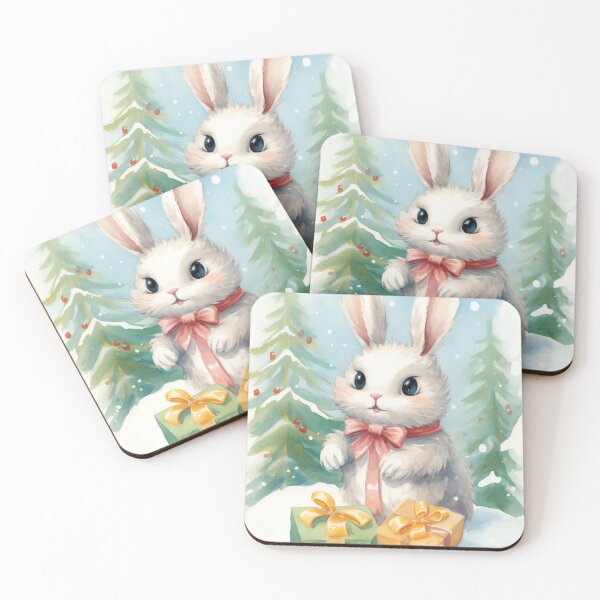 Item preview, Snowy Whiskered Bunny designed and sold by cute-animals99.