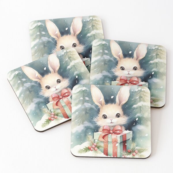Item preview, Snowy Bunny Wonderland designed and sold by cute-animals99.
