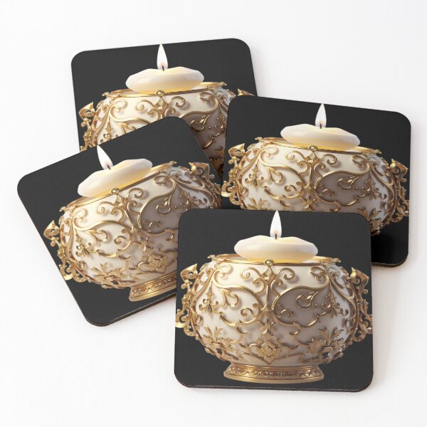Item preview, A 3D porcelain sculpture of a candle designed and sold by AI-Only Creations.