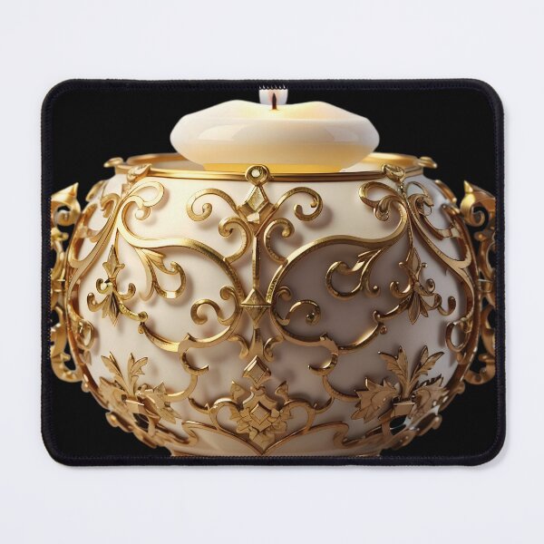 Item preview, A 3D porcelain sculpture of a candle designed and sold by AI-Only Creations.