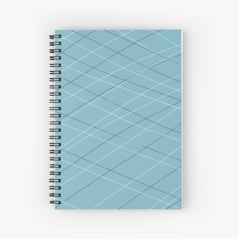 Aqua Balls - Lines in Teal Spiral Notebook