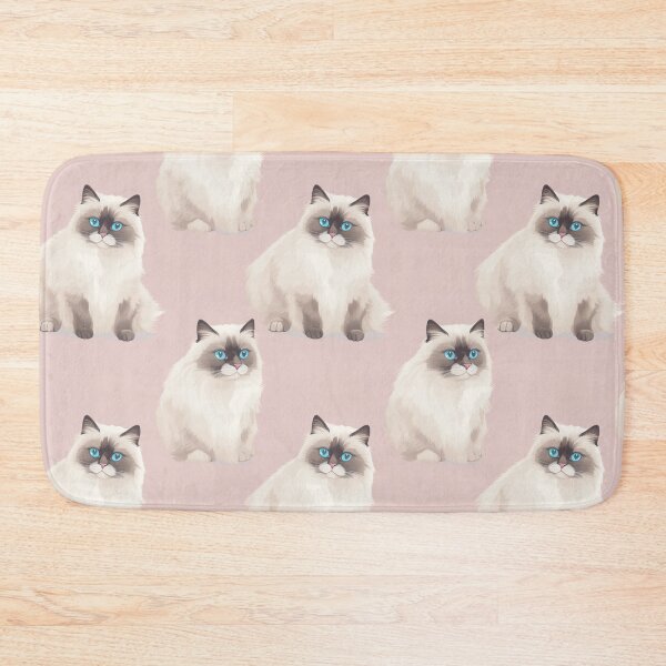 Item preview, Water color ragdoll cat in seamless pattern. designed and sold by Whiteblueshop.
