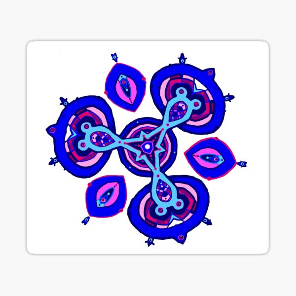 Item preview, Trippy Boho Blues & Pinks African Abstract designed and sold by Tony Cisse.