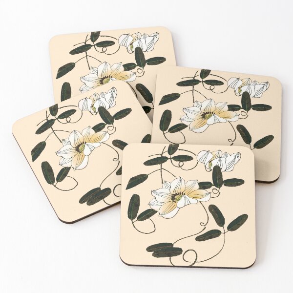 Item preview, Botanical Whispers: Ito Jakuchus Jasmine Silhouette designed and sold by EmeraldeaArt.