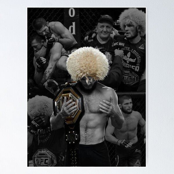 Poster Khabib Nurmagomedov UFC - Ruskov Fighter, Art Mural MMA, Format A0