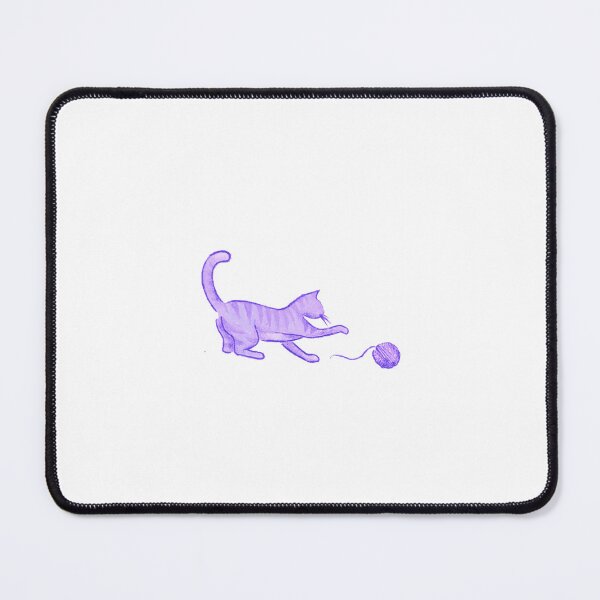 Item preview, Purple Cat playing with wool designed and sold by Bramble and Willow Studio.