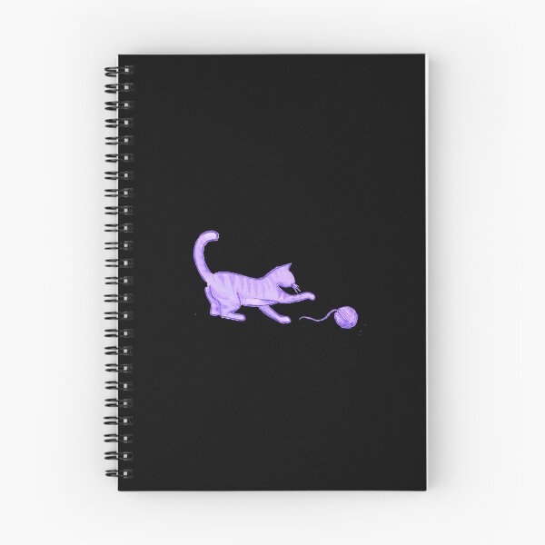 Item preview, Purple Cat playing with wool designed and sold by Bramble and Willow Studio.