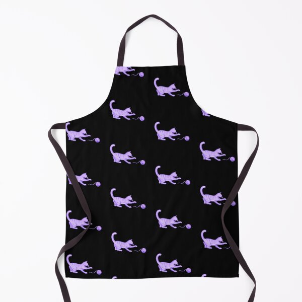 Item preview, Purple Cat playing with wool designed and sold by Bramble and Willow Studio.