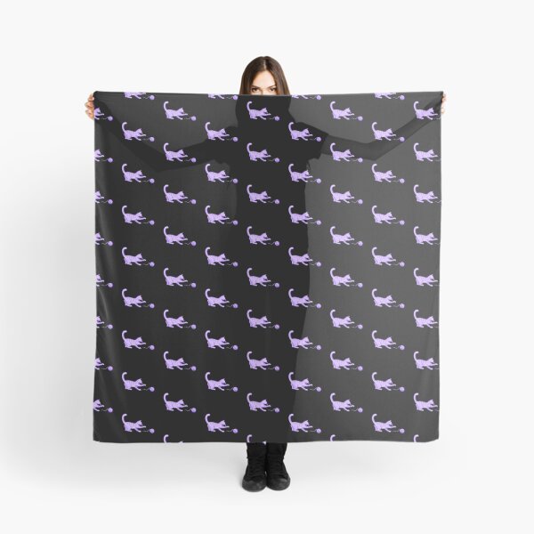 Item preview, Purple Cat playing with wool designed and sold by Bramble and Willow Studio.