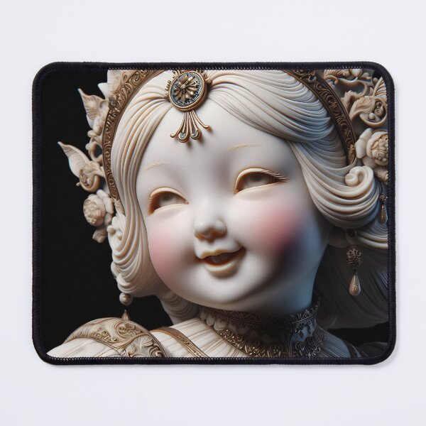 Item preview, A 3D porcelain sculpture of a doll designed and sold by AI-Only Creations.