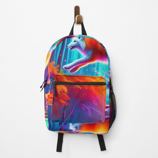 Item preview, Psychedelic Arctic Wolf Leap - Northern Lights Vision designed and sold by Matt's Artificial Nature.