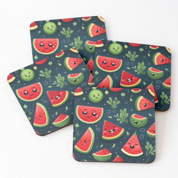 Item preview, Cute Happy Watermelon pattern designed and sold by Sp3ctrumOfColor.