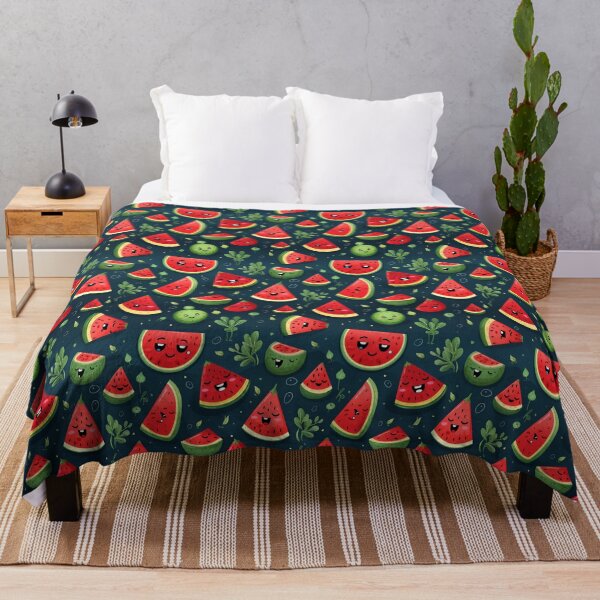 Item preview, Cute Happy Watermelon pattern designed and sold by Sp3ctrumOfColor.