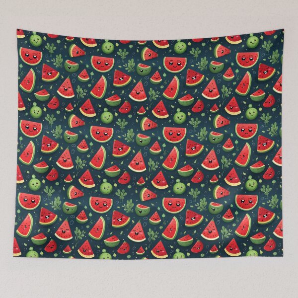 Item preview, Cute Happy Watermelon pattern designed and sold by Sp3ctrumOfColor.