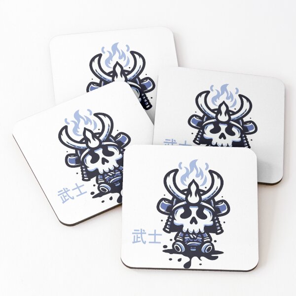 Item preview, Samurai With Fire Kawaii Blue designed and sold by akaajoficial.