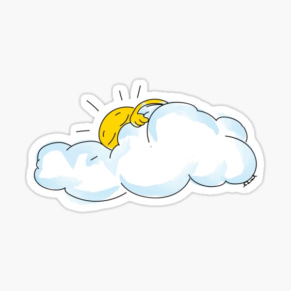 Sleepy Sun Sticker