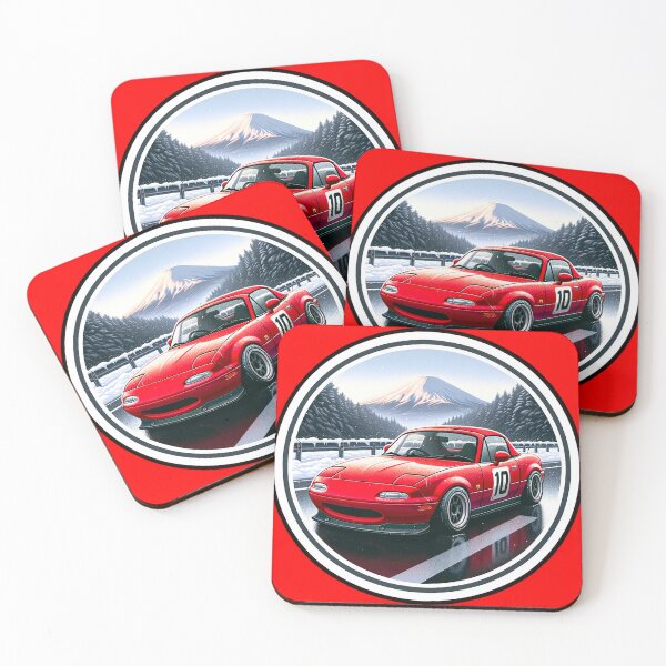Item preview, Red NA Miata on the mountain road designed and sold by mugooooo.