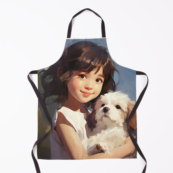 Item preview, Cherished Moments: Girl and Puppy Bond designed and sold by inkArtistryfine.