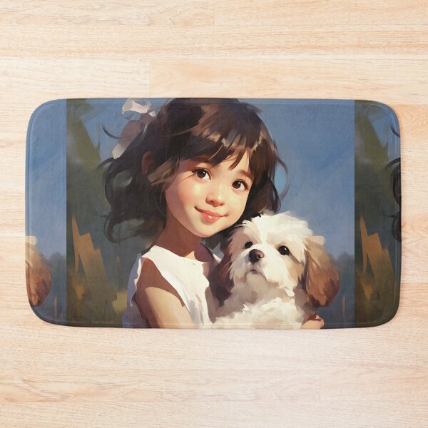 Item preview, Cherished Moments: Girl and Puppy Bond designed and sold by inkArtistryfine.