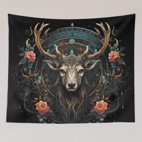 Item preview,  Nordic Stag wreath designed and sold by BloodRubyz.