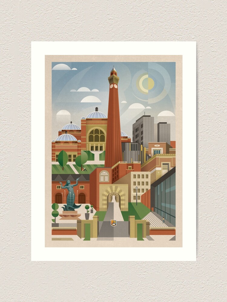 Alternate view of University Of Birmingham Art Print