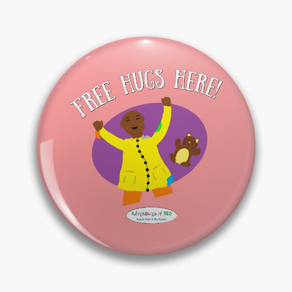 Item preview, Adventures of Neo - Free Hugs Here! (on pink) designed and sold by AdventuresOfNeo.