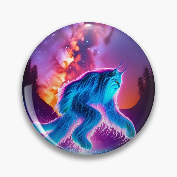 Item preview, Blacklight Style Space Yowie Luminous Leap - Cosmic Fantasy Art designed and sold by Matt's Artificial Nature.