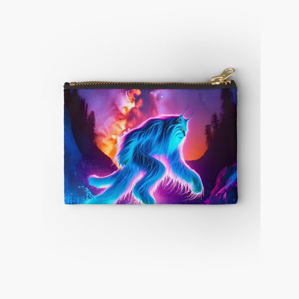 Item preview, Blacklight Style Space Yowie Luminous Leap - Cosmic Fantasy Art designed and sold by Matt's Artificial Nature.