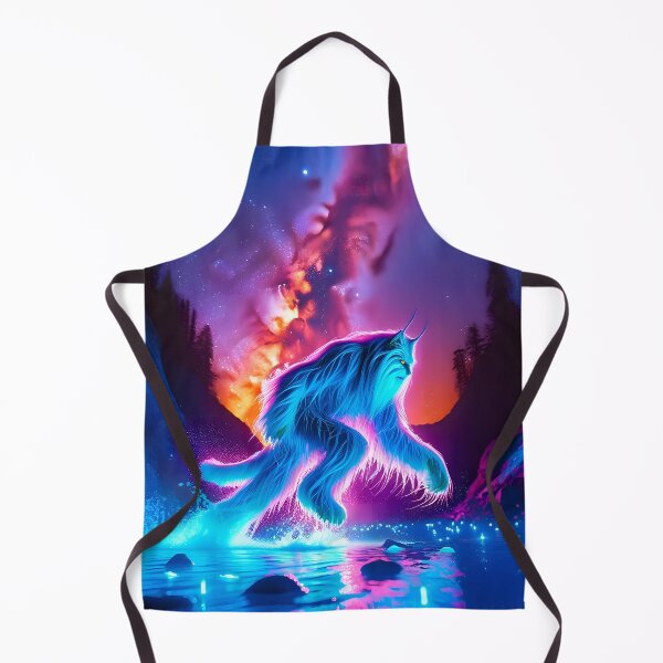 Item preview, Blacklight Style Space Yowie Luminous Leap - Cosmic Fantasy Art designed and sold by Matt's Artificial Nature.