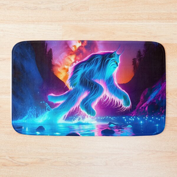 Item preview, Blacklight Style Space Yowie Luminous Leap - Cosmic Fantasy Art designed and sold by Matt's Artificial Nature.