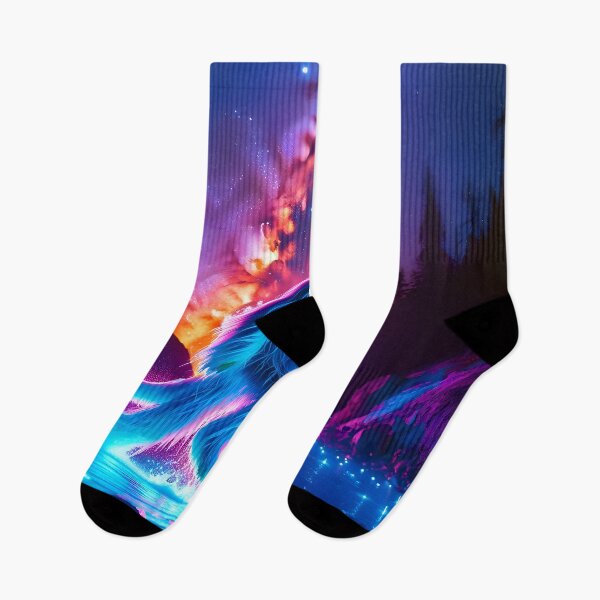 Item preview, Blacklight Style Space Yowie Luminous Leap - Cosmic Fantasy Art designed and sold by Matt's Artificial Nature.
