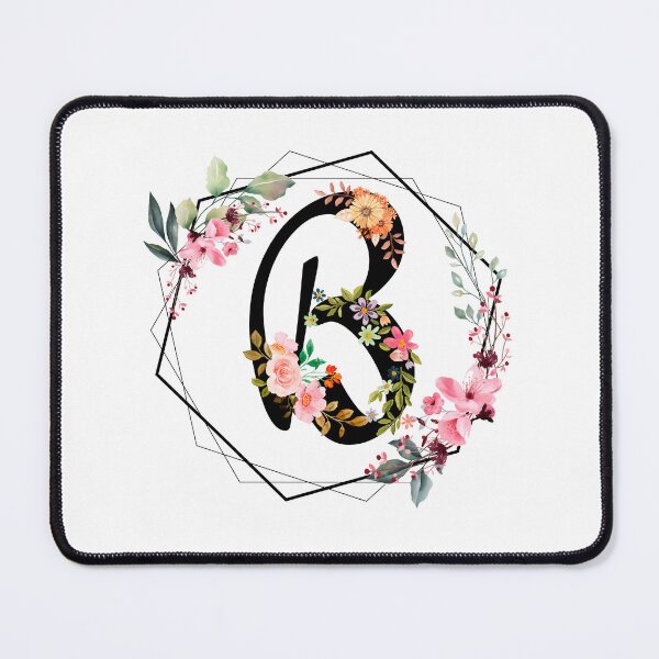 Item preview,  B monogram flowers, watercolor designed and sold by OmikronStore.