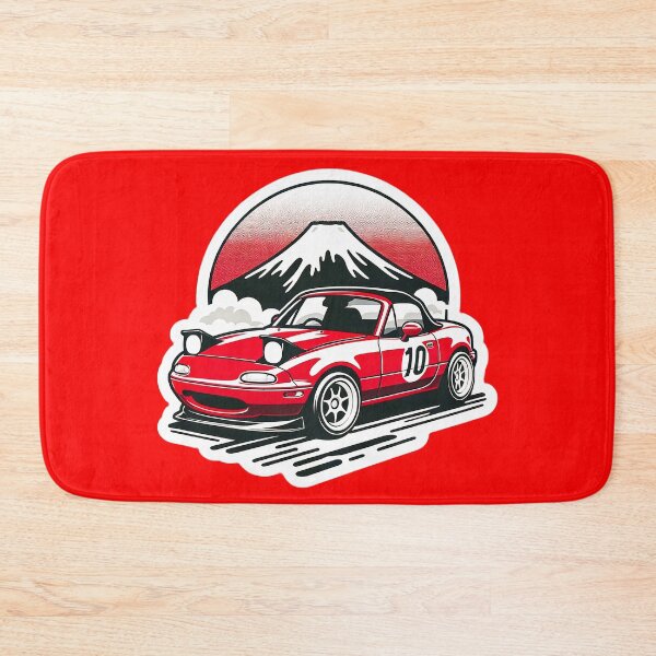 Item preview, Very red Miata NA 10 in front of a mountain  designed and sold by mugooooo.