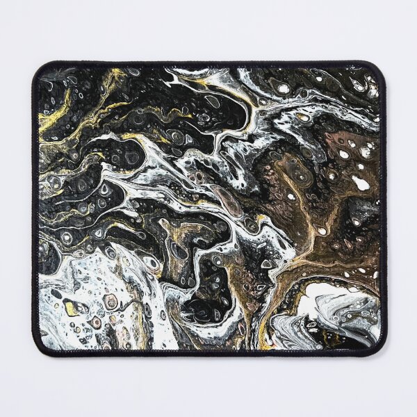 Item preview, Black, Gold and White Acrylic Pour designed and sold by zibziby.