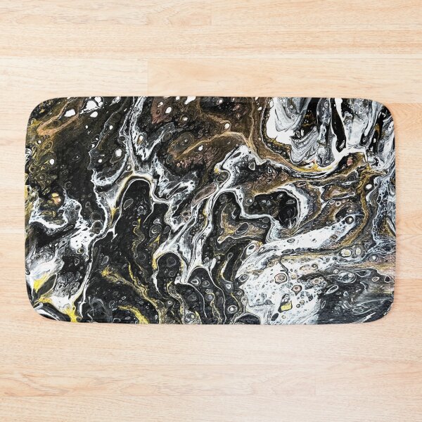Item preview, Black, Gold and White Acrylic Pour designed and sold by zibziby.